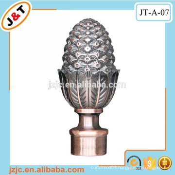 Arabic style curtain plastic pipe end caps, metal runner track iron rod production